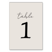 True Simplicity 3 Beige Wedding Table Number テーブルナンバー (裏面)