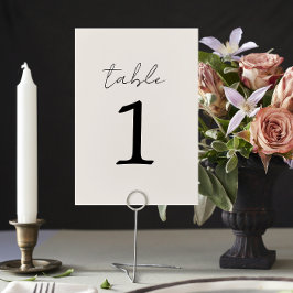 True Simplicity 3 Beige Wedding Table Number テーブルナンバー