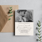 True Simplicity 3 Modern Photo Wedding Invitation 招待状