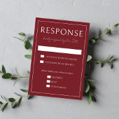 True Simplicity 4 | Burgundy | Wedding 出欠カード