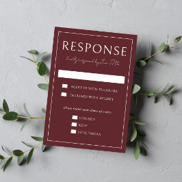 True Simplicity 4 | Deep Burgundy | Wedding 出欠カード
