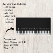 True Sizeピアノキーボード デスクマット