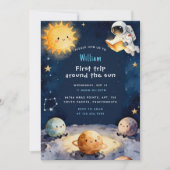 True Space First Trip Around The Sun 1st Birthday 招待状 (正面)