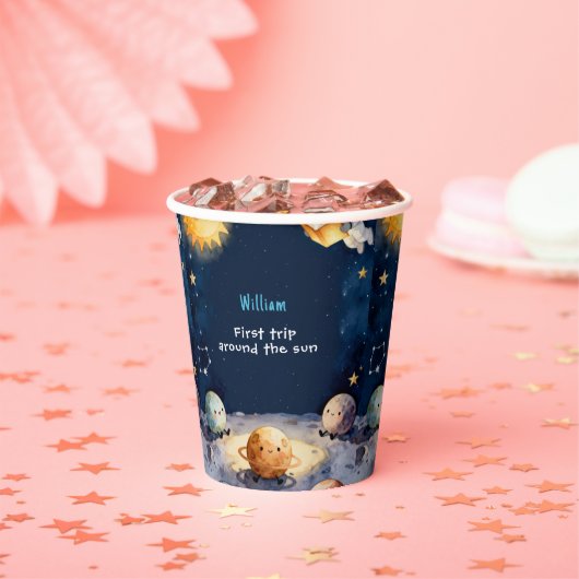 True Space First Trip Around The Sun 1st Birthday 紙コップ (インサイチュ)