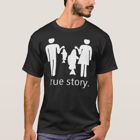 True Story魚釣り Tシャツ (正面)