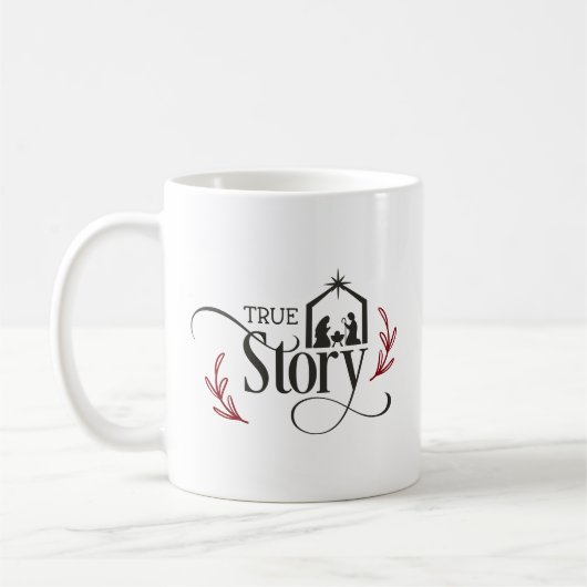 True Story クリスマス降誕のシーン コーヒーマグ コーヒーマグカップ (左)