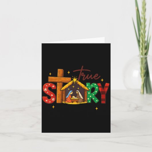 True Story Christian Christmas Family Pajamas Pjs  カード (正面)