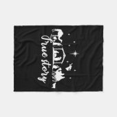 True Story Christmas Gift Religious Nativity Scene フリースブランケット (正面(横))