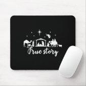 True Story Christmas Gift Religious Nativity Scene マウスパッド (マウス)
