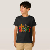 True Story Of Jesus Birth Christmas Nativity Chris Tシャツ (正面フル)