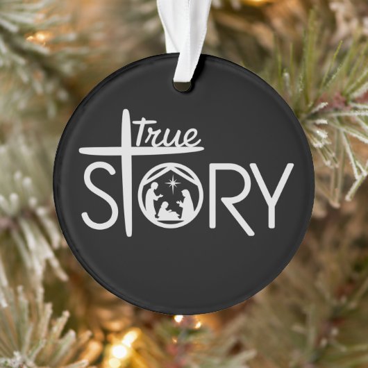 True Story of Jesus Birth Christmas Nativity Xmas オーナメント (ツリー)