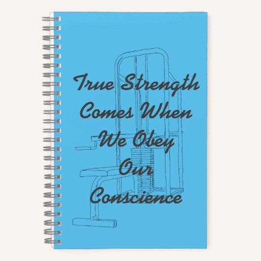 True Strength Light Blue Bullet Journal ノートブック (正面)