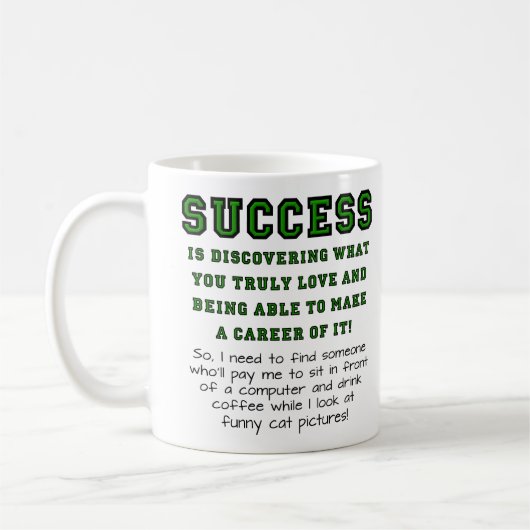 True Successおもしろマグカップ コーヒーマグカップ (左)