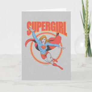 True Vintage Supergirl Flying Graphic カード