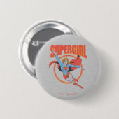 True Vintage Supergirl Flying Graphic 缶バッジ (正面&裏面)