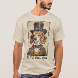 True Wiener Dog - Realistic Dachshund Portrait Tシャツ