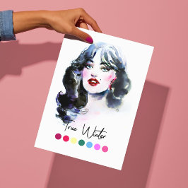 True Winter型の季節色解析アート ポスター