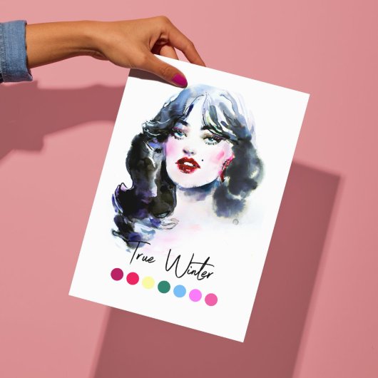 True Winter型の季節色解析アート ポスター