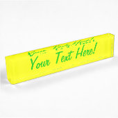 True Yellow Fluo Color Delight Ready デスクネームプレート