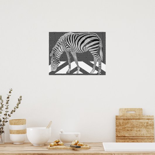 True Zebra Poster Print ポスター (キッチン)