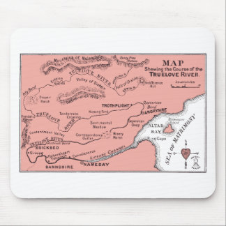 Trueloveの川のマウスパッドの地図 マウスパッド