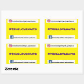 #truelovewaitsステッカー 長方形シール (シート)