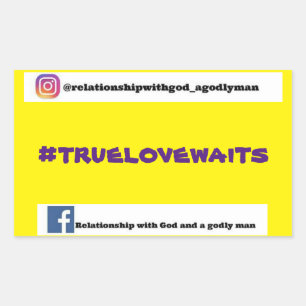 #truelovewaitsステッカー 長方形シール