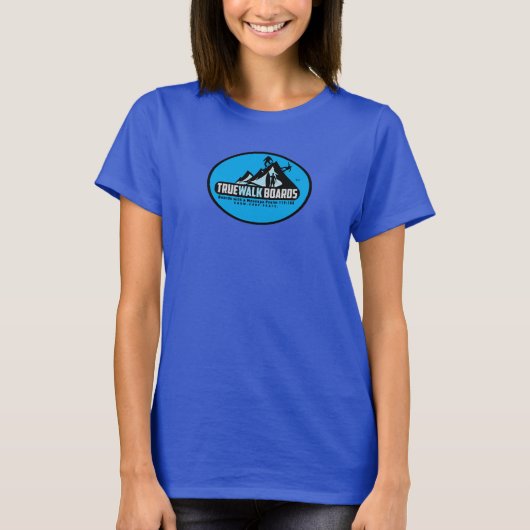 TRUEWALKのロゴの女性の基本的なTシャツ Tシャツ (正面)