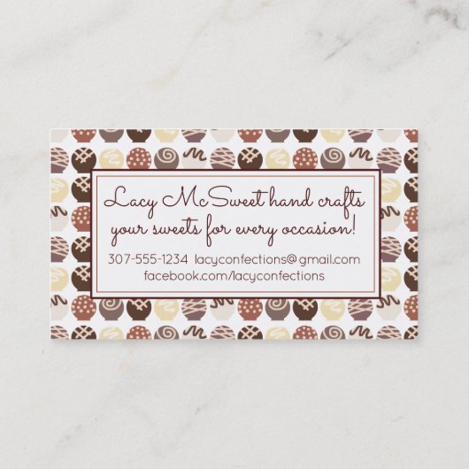 Truffles chocolatesお菓子名刺 名刺 (裏面)