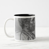 Truganinaの最後のタスマニア女性 ツートーンマグカップ (左)