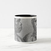 Truganinaの最後のタスマニア女性 ツートーンマグカップ (中央)