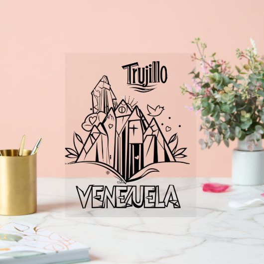 Trujillo Venezuela diseño artístico | Virgen paz アクリルサイン (ウェディング)