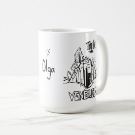 Trujillo Venezuela diseño artístico | Virgen paz コーヒーマグカップ