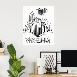 Trujillo Venezuela diseño artístico | Virgen paz ポスター