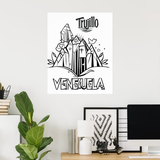 Trujillo Venezuela diseño artístico | Virgen paz ポスター (ホームオフィス)