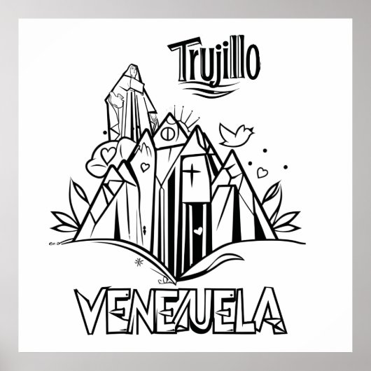 Trujillo Venezuela diseño artístico | Virgen paz ポスター (正面)