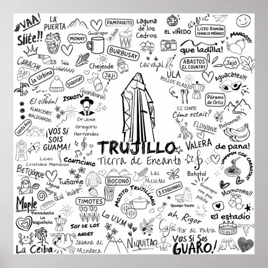 Trujillo Venezuela Tierra de Encanto – Orgullo Ve ポスター (正面)