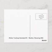 Truking Interstate 80 Rawlins Wyoming USA ポストカード (裏面)