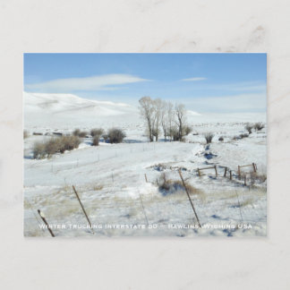 Truking Interstate 80 Rawlins Wyoming USA ポストカード