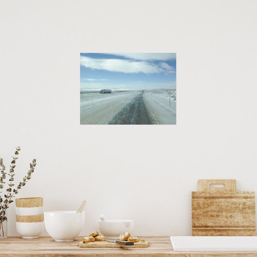 Truking Interstate 80 Wyoming USA ポスター (キッチン)