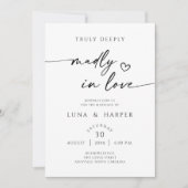 Truly Deeply Madly In Love Elegant Wedding Invite セーブザデート (正面)
