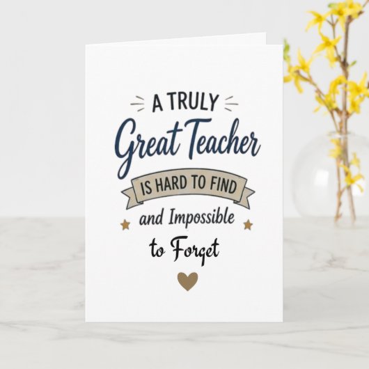 Truly Great Teacher Impossible to Forget カード (黄色い花)