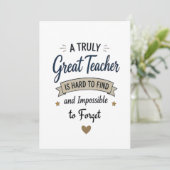Truly Great Teacher Impossible to Forget カード (スタンド正面)