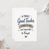 Truly Great Teacher Impossible to Forget カード (正面/裏面インサイチュ)