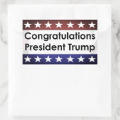 Trumpお祝いの大統領 長方形シール (バッグ)
