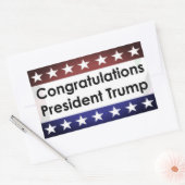 Trumpお祝いの大統領 長方形シール (封筒)