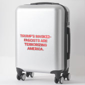 TRUMPの覆面ファシスト Hankamer Artjunkhaus 平和 シール (スーツケース)
