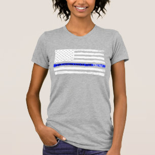 TrumpのThin Blue Line Law Enforcement Tシャツ