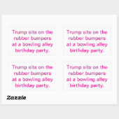 Trumpはアートジャンクハウスのゴムバンパーに座る 長方形シール (シート)