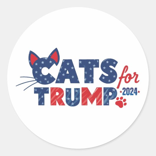 TRUMPステッカー用キャッツ ラウンドシール (正面)